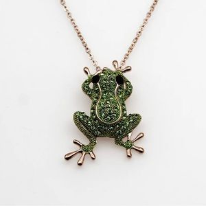 Frog Gold Green Necklaces & Pendant